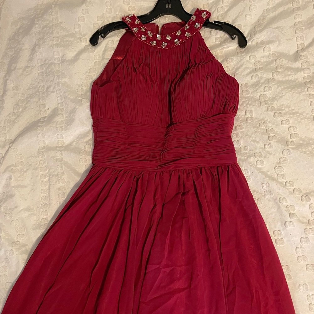 IZILADY Sequin Dress. Size US 10. Nice Burgundy Color.